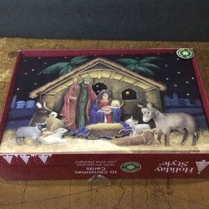 Christmas cards Three dimensional￼ manger scene